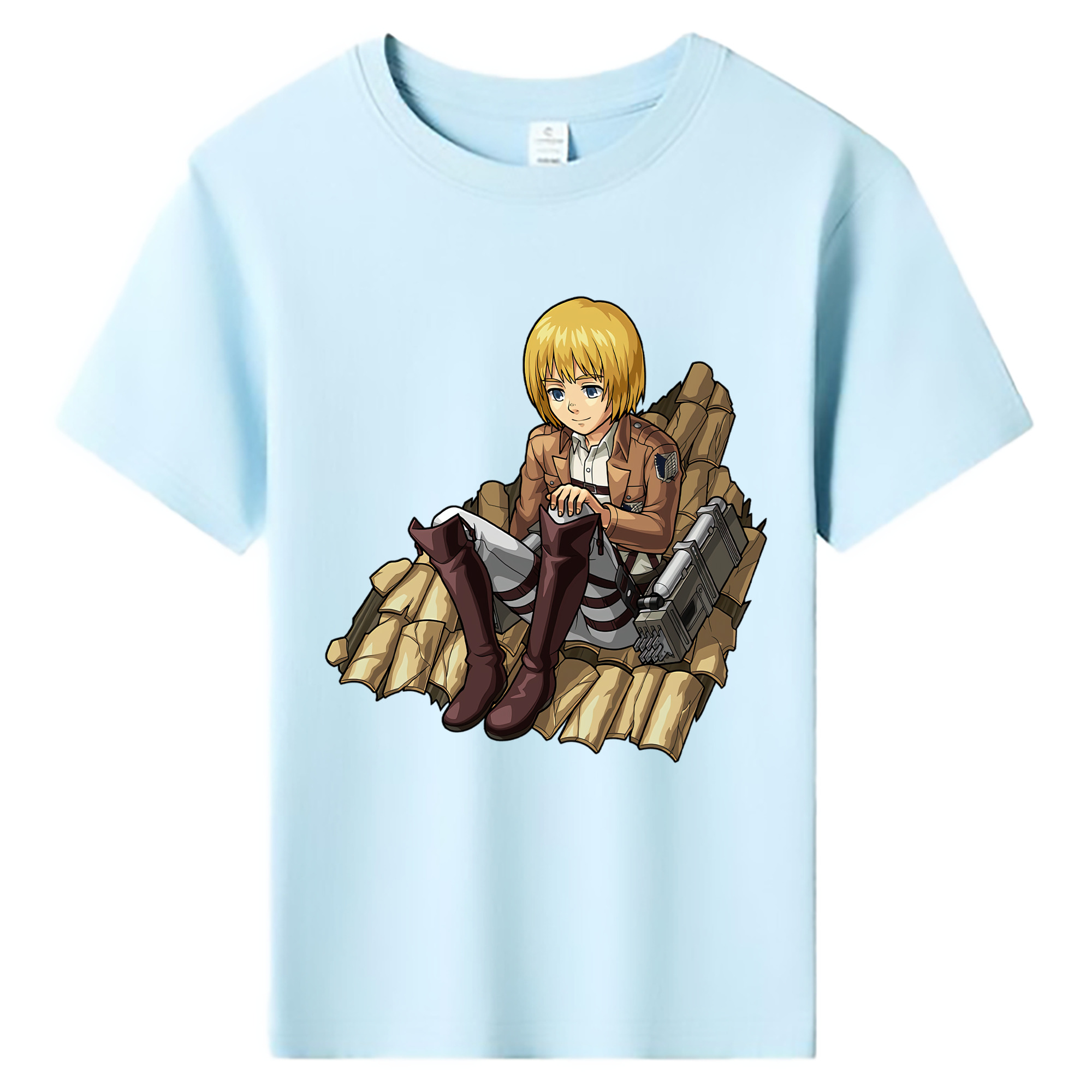 （画像用） 進撃の巨人 アルミン·アルレルト Attack on Titan Armin Arlert 綿100％キッズTシャツ（フロントプリント）